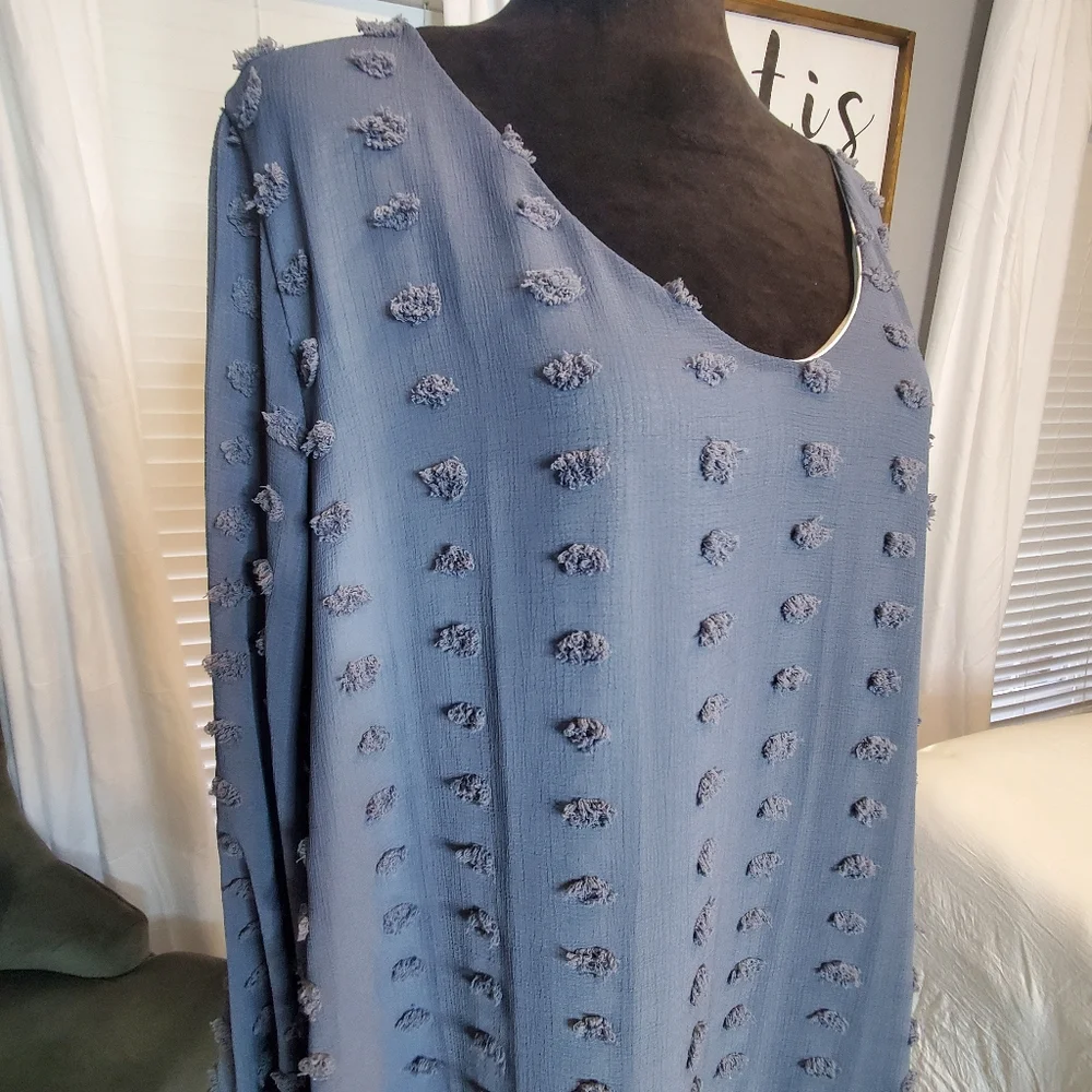 PLUS SIZE GRAY SWING DRESS - Picture 2 of 5